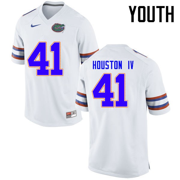 Florida Gators Youth #41 James Houston IV College Football Jerseys White